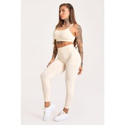Legginsy fitness damskie Gym Glamour push up 2.0. Brązowe legginsy damskie GYM GLAMOUR, bez wzorów. Za 169.99 zł.