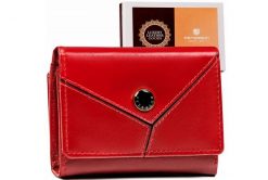 Portfel mały Peterson [DH] PTN RD-17-GCL-Y czerwony. Czerwone portfele damskie Peterson, ze skóry. Za 79.99 zł.