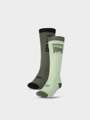 4F Skarpety snowboardowe męskie - multikolor 39-42. Brązowe skarpety męskie 4F, bez wzorów, z elastanu. Za 129.99 zł.
