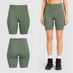 LEGGINSY DAMSKIE 4F KRÓTKIE KOLARKI SZYBKOSCHNĄCE PRZED KOLANO KOLOR ZIELONY. Zielone legginsy damskie 4F, bez wzorów, z materiału. Za 129.99 zł.