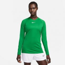 Bluza Nike Dri-FIT Park First Layer, Kobiety. Zielone bluzy damskie Nike, m, bez wzorów, z poliesteru, sportowe, bez ramiączek, bez kaptura. W wyprzedaży za 110.50 zł.