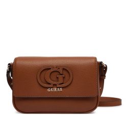 Torebka Guess. Brązowe listonoszki damskie Guess, z aplikacjami, bez dodatków. Za 569.99 zł.