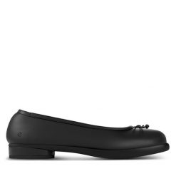 Baleriny ECCO. Czarne balerinki damskie ecco, bez wzorów, bez obcasa, bez zapięcia. Za 679.99 zł.