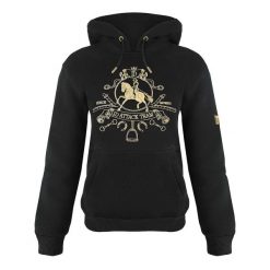 Bluza jeździecka JD ATTACK Royal. Brązowe bluzy damskie JD ATTACK, l, bez wzorów, z bawełny, eleganckie, bez ramiączek, z kapturem. Za 229.00 zł.