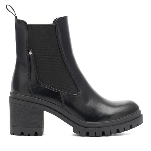 Botki Clara Barson. Czarne botki damskie Clara Barson, bez wzorów, bez obcasa, na słupku, bez zapięcia. Za 159.99 zł.