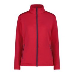 Damska rozciągliwa polarowa bluza z zamkiem CMP. Czerwone bluzy damskie CMP, na zimę, bez wzorów, z polaru, sportowe, bez ramiączek, bez kaptura. Za 323.50 zł.