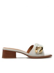 See By Chloé Klapki SB42012A Biały. Białe klapki damskie See By Chloé, bez wzorów, ze skóry, bez obcasa, bez zapięcia. Za 1,749.00 zł.