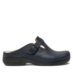 Klapki Nursing Care. Niebieskie klapki damskie Nursing Care, bez wzorów, bez obcasa, bez zapięcia. Za 319.99 zł.