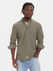 Tommy Jeans Koszula DM0DM21298 Zielony Regular Fit. Zielone koszule męskie Tommy Jeans, l, bez wzorów, z bawełny, bez kołnierzyka, bez ramiączek. Za 349.99 zł.