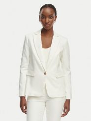 Morgan Marynarka 222-VLIME.F Biały Regular Fit. Białe marynarki i żakiety damskie Morgan, bez wzorów, z bawełny, bez kołnierzyka, bez ramiączek. Za 429.99 zł.