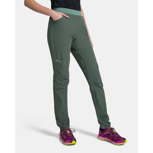 Damskie spodnie outdoorowe Kilpi MIMI-W. Zielone spodnie sportowe damskie Kilpi, na lato, bez wzorów, z nylonu, sportowe, trekkingowe. Za 215.49 zł.