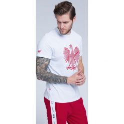 Koszulka kibica męska TSM500 - biały. Białe t-shirty męskie 4F, m, bez wzorów, z bawełny, bez kołnierzyka, bez ramiączek. W wyprzedaży za 49.99 zł.