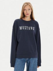 Mustang Bluza Lindsey 1015262 Granatowy Regular Fit. Niebieskie bluzy damskie Mustang, bez wzorów, z bawełny, bez ramiączek, bez kaptura. Za 109.99 zł.