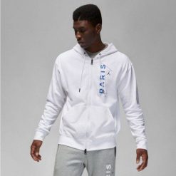 Nike Bluza Nike PSG FLC FZ Jordan M DN6150-100, Rozmiar: XL. Bluzy męskie Nike, m, bez wzorów, bez ramiączek, bez kaptura. Za 185.68 zł.