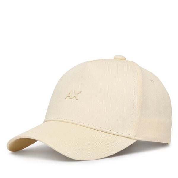 Czapka z daszkiem Armani Exchange. Białe czapki damskie Armani Exchange, bez wzorów. Za 181.99 zł.