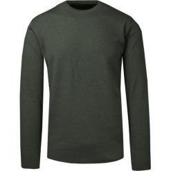 Sweter Męski Zielony, Khaki, Wełniany, z Okrągłym Dekoltem, U-neck -HOVARD. Zielone swetry męskie Hovard, m, bez wzorów, z tkaniny, biznesowe, bez kołnierzyka, bez ramiączek. Za 135.00 zł.