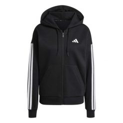 Bluza Adidas Sport W 3S Fl Fz Hd Damskie. Czarne bluzy damskie Adidas, m, bez wzorów, z bawełny, sportowe, bez ramiączek, z kapturem. Za 262.75 zł.