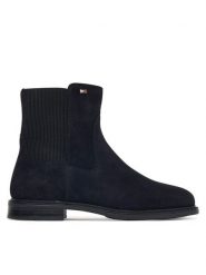 Tommy Hilfiger Sztyblety Enamel Flag Suede Ankle Chelsea FW0FW09575 Granatowy. Niebieskie botki damskie Tommy Hilfiger, bez wzorów, ze skóry, bez obcasa, na płaskiej podeszwie, bez zapięcia. Za 649.99 zł.