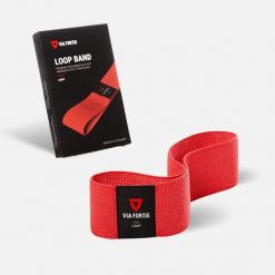 Opaska materiałowa Via Fortis Premium z torbą i instrukcją ćwiczeń. Czerwone torby sportowe męskie VIA FORTIS, bez wzorów, z bawełny, małe. Za 99.90 zł.