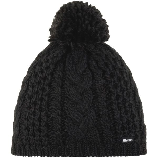 Czapka Eisbar Afra Pompon MÜ. Czarne czapki damskie Eisbar, na zimę, bez wzorów, z wełny, sportowe. Za 151.18 zł.