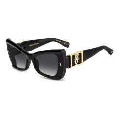 Okulary przeciwsłoneczne DSQUARED2 D2 0170/S 807 dla kobiet, rozmiar 63 mm. Czarne okulary przeciwsłoneczne damskie DSQUARED, motyl. Za 1,263.90 zł.