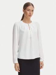 Rinascimento Bluzka CFC0127711003 Biały Slim Fit. Białe bluzki damskie Rinascimento, xl, bez wzorów, z syntetyku, bez kołnierzyka, bez ramiączek. Za 449.99 zł.