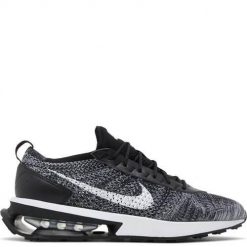 Buty do chodzenia męskie Nike Air Max Flyknit Racer. Czarne buty sportowe męskie Nike, bez wzorów, z materiału, bez zapięcia, trekkingowe, nike air max. Za 611.00 zł.