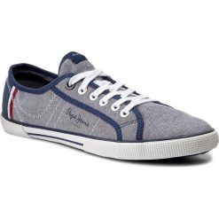 Tenisówki PEPE JEANS - Aberman Court PMS30356 Chambray 564. Niebieskie trampki męskie Pepe Jeans, bez wzorów, z gumy, bez zapięcia. W wyprzedaży za 169.00 zł.