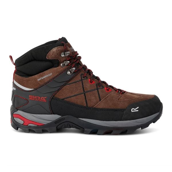 Buty trekkingowe męskie Samaris Pro II. Brązowe buty zimowe męskie Regatta, z gumy, bez zapięcia. Za 335.49 zł.