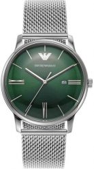 Zegarek Emporio Armani Emporio Armani Minimalist AR11578 Zegarek męski zielona tarcza 42 mm. Zielone zegarki męskie Emporio Armani, bez wzorów. Za 439.99 zł.
