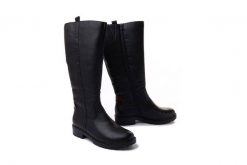 RIEKER Y9155-00 black, kozaki damskie. Czarne kozaki damskie Rieker, na zimę, bez wzorów, bez obcasa, na obcasie, bez zapięcia. Za 439.90 zł.