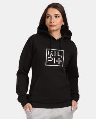 Bluza damska z kapturem Kilpi Niky. Czarne bluzy damskie Kilpi, bez wzorów, z bawełny, bez ramiączek, z kapturem. Za 215.49 zł.