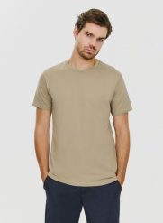 PAKO LORENTE – Bawełniany beżowy t-shirt z okrągłym dekoltem. Brązowe t-shirty męskie Pako Lorente, xxl, bez wzorów, z bawełny, bez kołnierzyka, bez ramiączek. Za 49.99 zł.