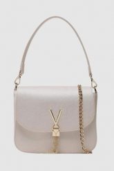 VALENTINO Platynowa torebka Divina SA. Szare listonoszki damskie Valentino by Mario Valentino, bez wzorów, małe, bez dodatków. W wyprzedaży za 347.99 zł.