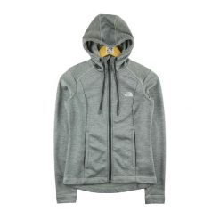 Second life - Kurtka polarowa TNF Grey dla kobiet - Jak nowy. Szare kurtki sportowe damskie The North Face, s, bez wzorów, z materiału, bez ramiączek, bez kaptura, trekkingowe. Za 169.16 zł.