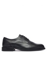 Tommy Hilfiger Półbuty Corporate Dressy Lth FM0FM06023 Czarny. Czarne buty wizytowe męskie Tommy Hilfiger, bez wzorów, ze skóry, bez obcasa, bez zapięcia. Za 649.99 zł.