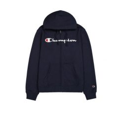 Bluza na co dzień męska CHAMPION na zamek z kapturem. Niebieskie bluzy męskie Champion, l, bez wzorów, z bawełny, bez ramiączek, z kapturem. Za 236.00 zł.