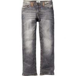 Dżinsy ze stretchem Slim Fit Stretch bonprix szary "used". Szare jeansy męskie bonprix, z jeansu. Za 59.99 zł.