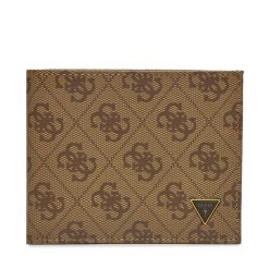 Portfel Guess. Brązowe portfele męskie Guess, z aplikacjami. Za 209.99 zł.
