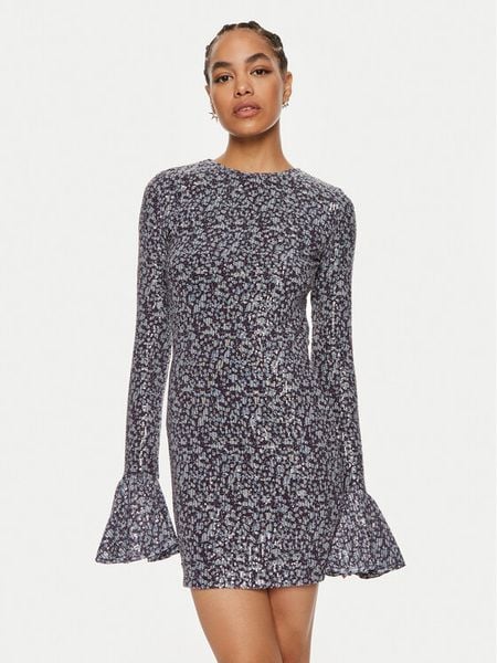 ROTATE Sukienka wieczorowa Rosita 1127392980 Granatowy Slim Fit. Niebieskie sukienki damskie ROTATE, bez wzorów, z syntetyku, wizytowe, bez kołnierzyka, bez ramiączek. Za 729.99 zł.