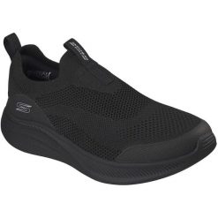 Buty sportowe męskie Skechers Bobs Moda Flex Broad Acre. Czarne buty sportowe męskie Skechers, bez wzorów, bez zapięcia, na fitness i siłownię. Za 490.00 zł.