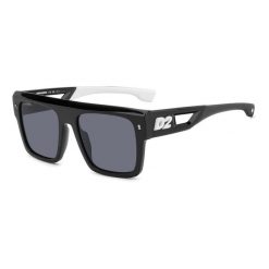 Okulary przeciwsłoneczne DSQUARED2 D2 0127/S 80S dla mężczyzn, rozmiar 56 mm. Czarne okulary przeciwsłoneczne damskie DSQUARED, prostokątne. Za 776.55 zł.