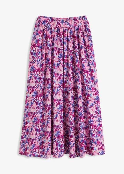 Spódnica maxi z czystej wiskozy. Fioletowe spódnice damskie bonprix, bez wzorów, z wiskozy, maxi. Za 144.99 zł.