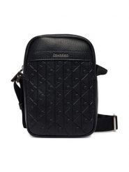 Calvin Klein Saszetka Emblem Aop Emboss Slim Reporter LV04D3228G Czarny. Czarne torby na ramię męskie Calvin Klein, ze skóry. Za 329.99 zł.