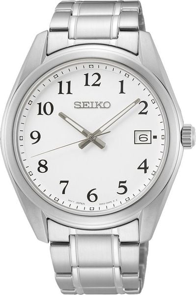Zegarek Seiko Zegarek męski Seiko SUR459P1 srebrny. Szare zegarki męskie Seiko, bez wzorów, srebrne. Za 1,159.00 zł.