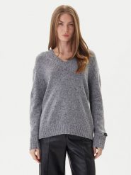 Calvin Klein Jeans Sweter Chunky LV044D328G Szary Regular Fit. Szare swetry nierozpinane damskie Calvin Klein Jeans, xs, bez wzorów, z jeansu, bez kołnierzyka, bez ramiączek. Za 579.99 zł.