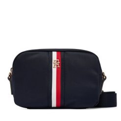 Torebka Tommy Hilfiger. Niebieskie listonoszki damskie Tommy Hilfiger, bez wzorów, bez dodatków. Za 369.99 zł.