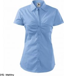 MALFINI Chic 214 - ADLER - Koszula damska, 120 g/m2, 100 % bawełna - błękitny XL. Niebieskie koszule damskie MALFINI, m, bez wzorów, z bawełny, bez kołnierzyka, bez ramiączek. Za 57.90 zł.