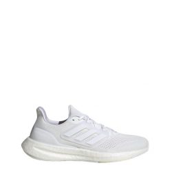 Buty Pureboost 23. Białe obuwie sportowe damskie Adidas, bez wzorów, z materiału, bez zapięcia, do biegania. Za 649.00 zł.