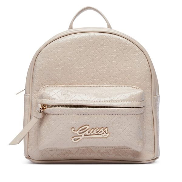 Plecak Guess. Brązowe plecaki damskie Guess, z aplikacjami. Za 324.99 zł.